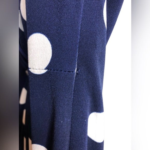 Eliza J Navy Blue Polka Dot Sleeveless Mini Dress Size 4 - Picture 5 of 10